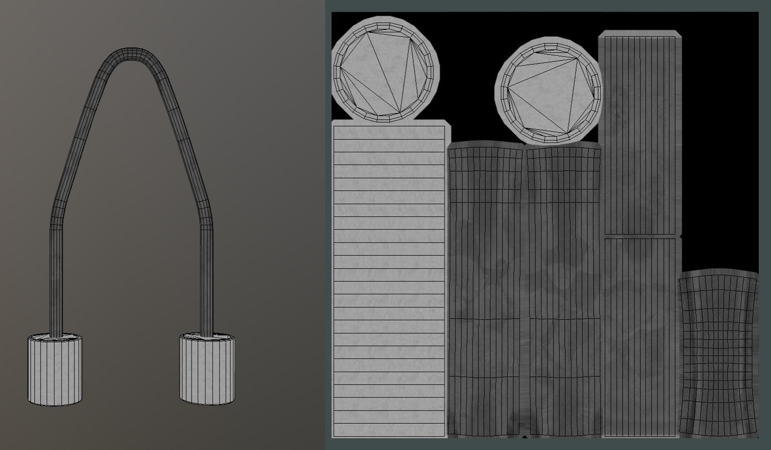 Tree Protection Bar Low-Poly Version Low-poly 3D model_10
