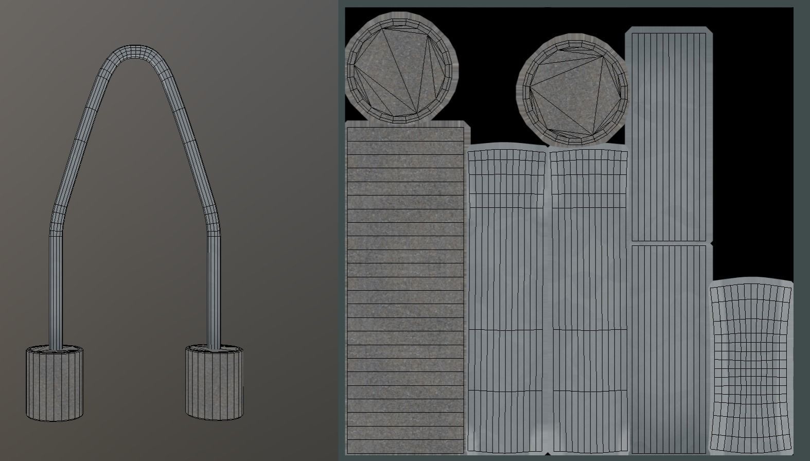 Tree Protection Bar Low-Poly Version Low-poly 3D model_8