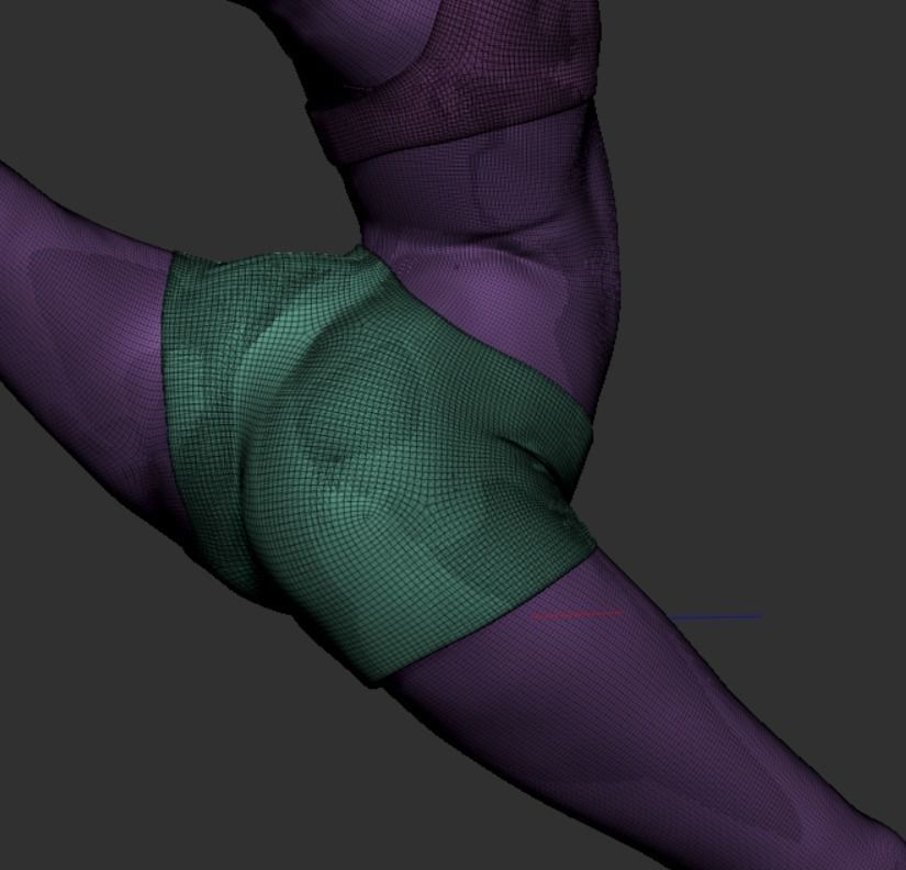 Dance Model female ballet dancer in air 3D model_16