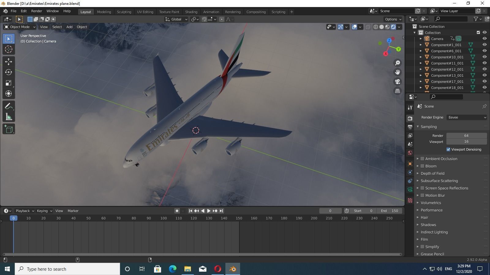 Emirates Plane 3D model_4