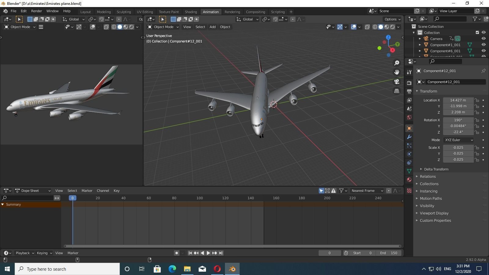 Emirates Plane 3D model_10