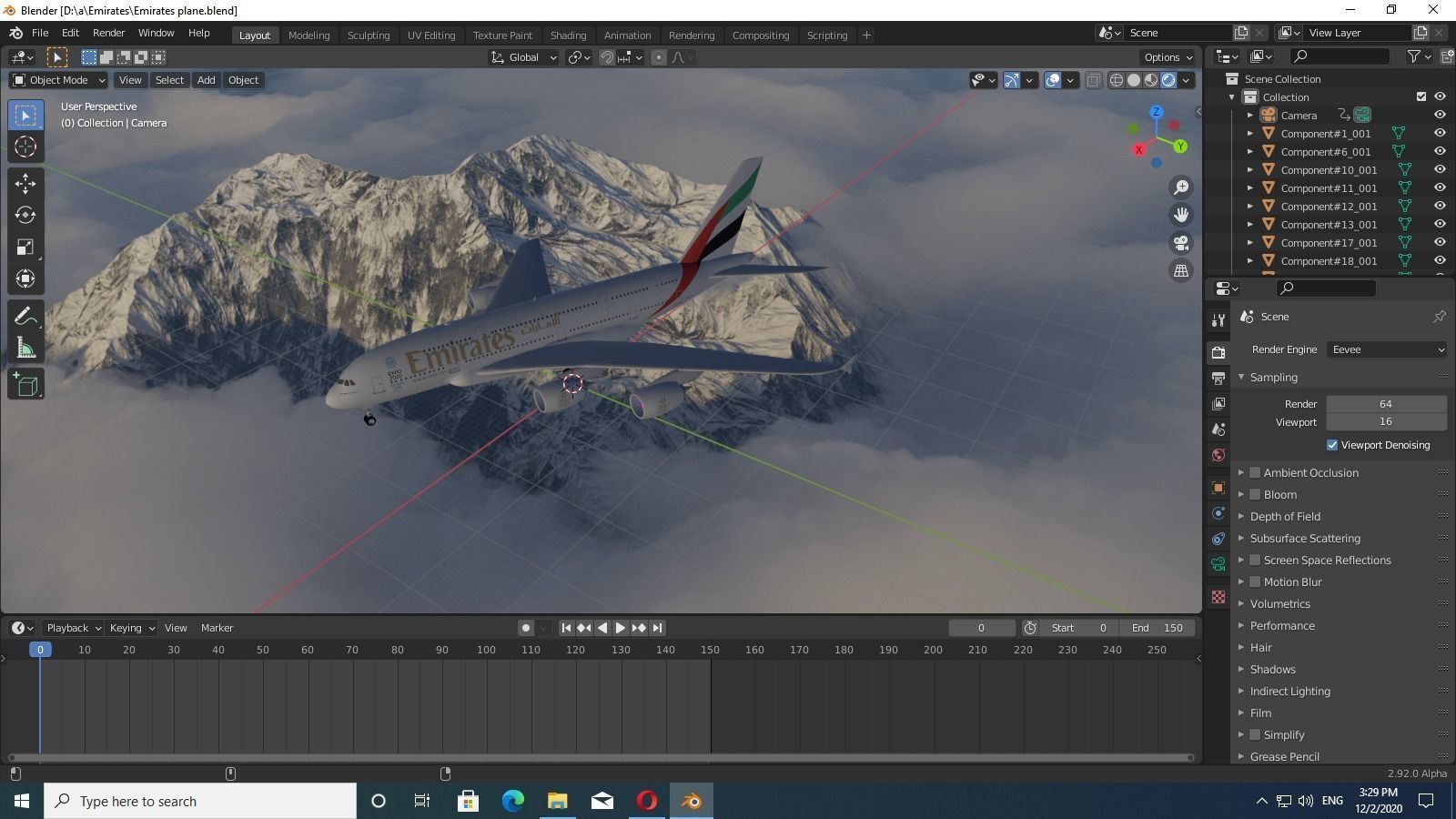 Emirates Plane 3D model_3