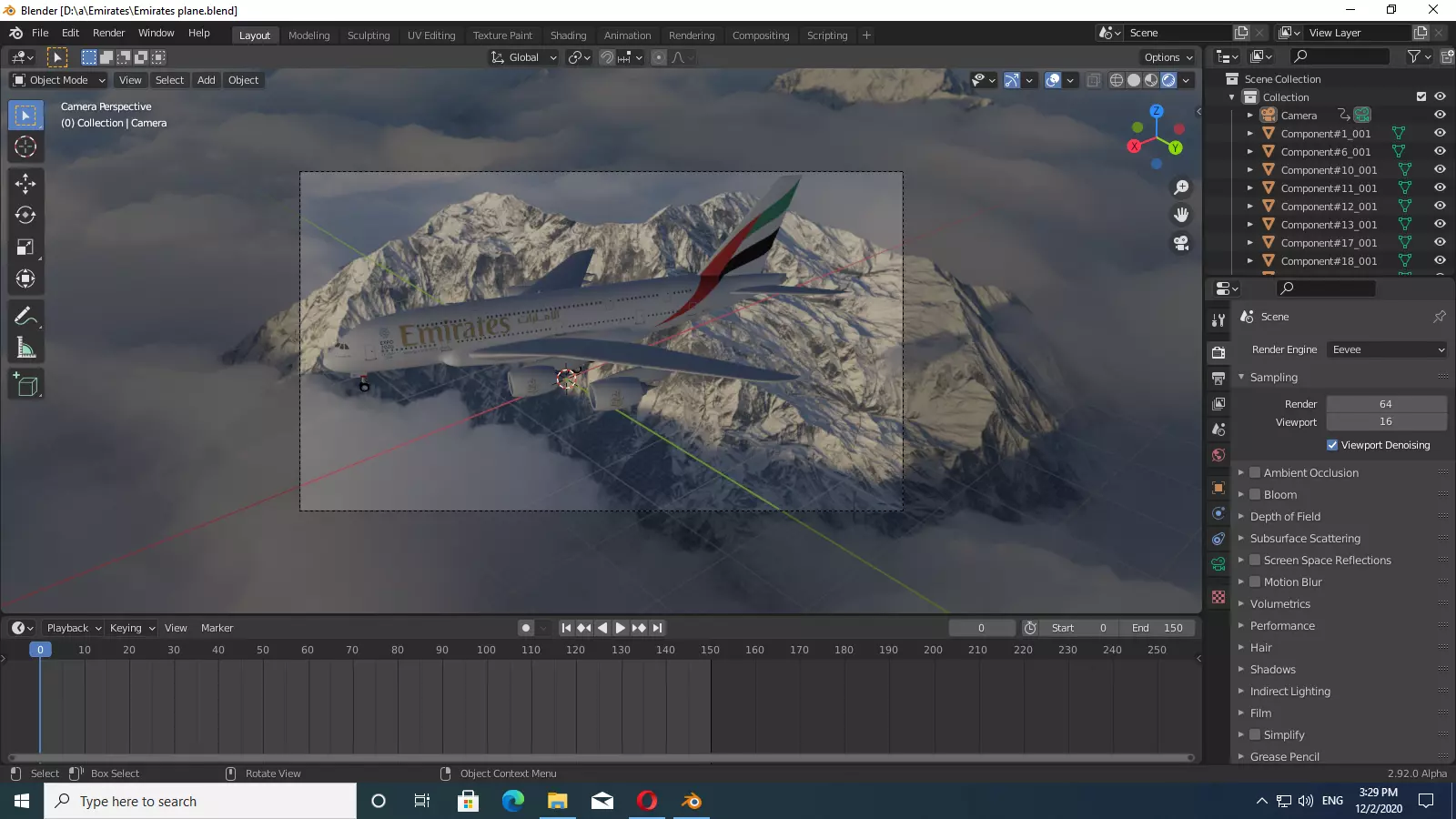 Emirates Plane 3D model_0