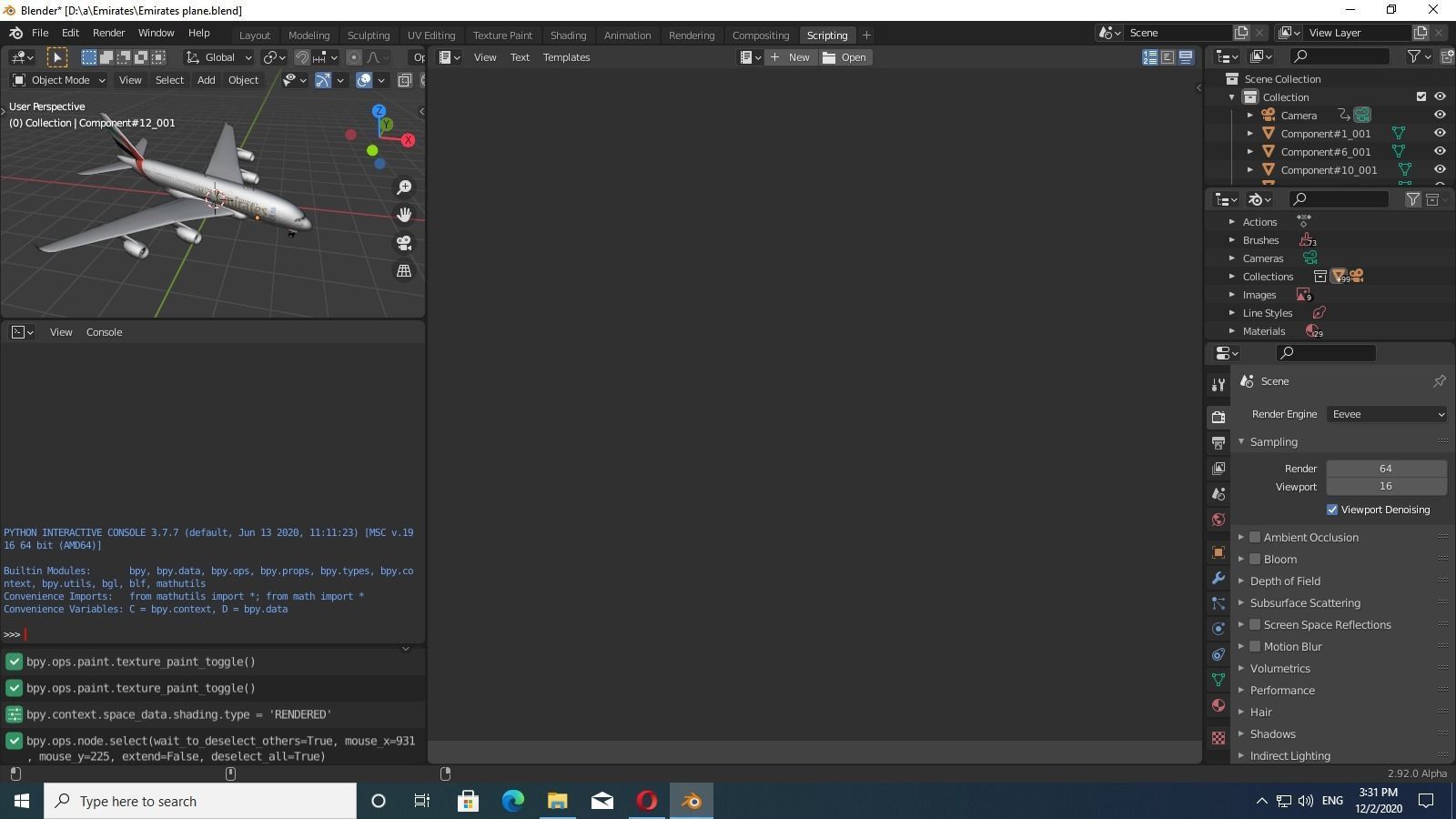 Emirates Plane 3D model_2
