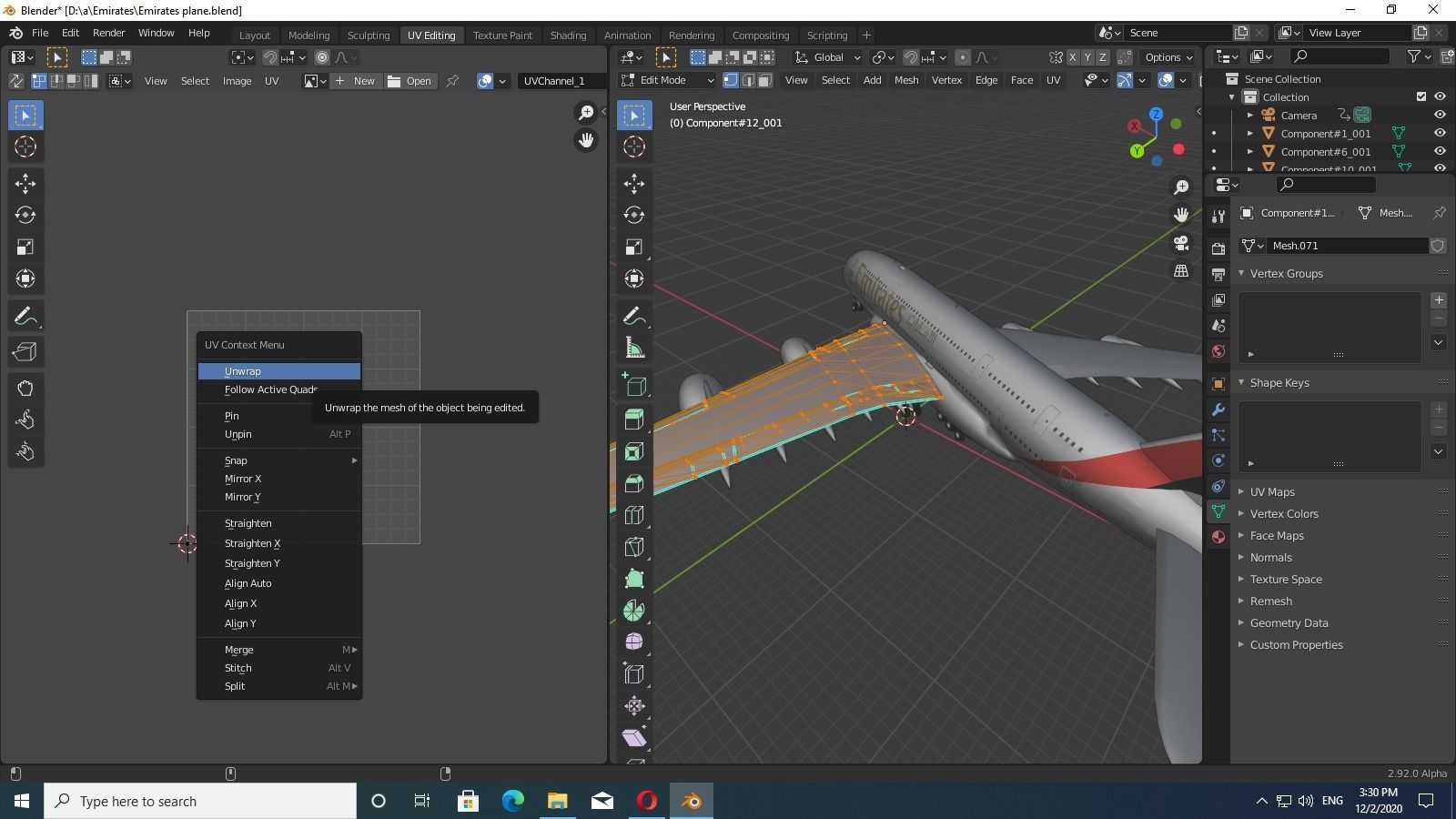 Emirates Plane 3D model_7