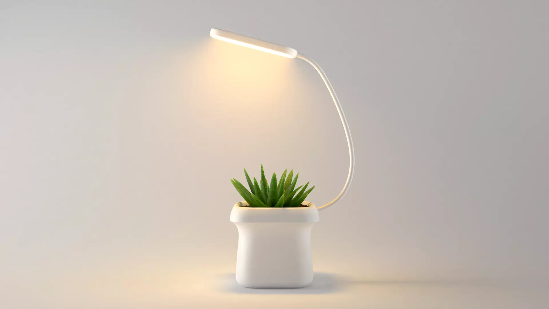 Lamp with plants pot for studio 3D model