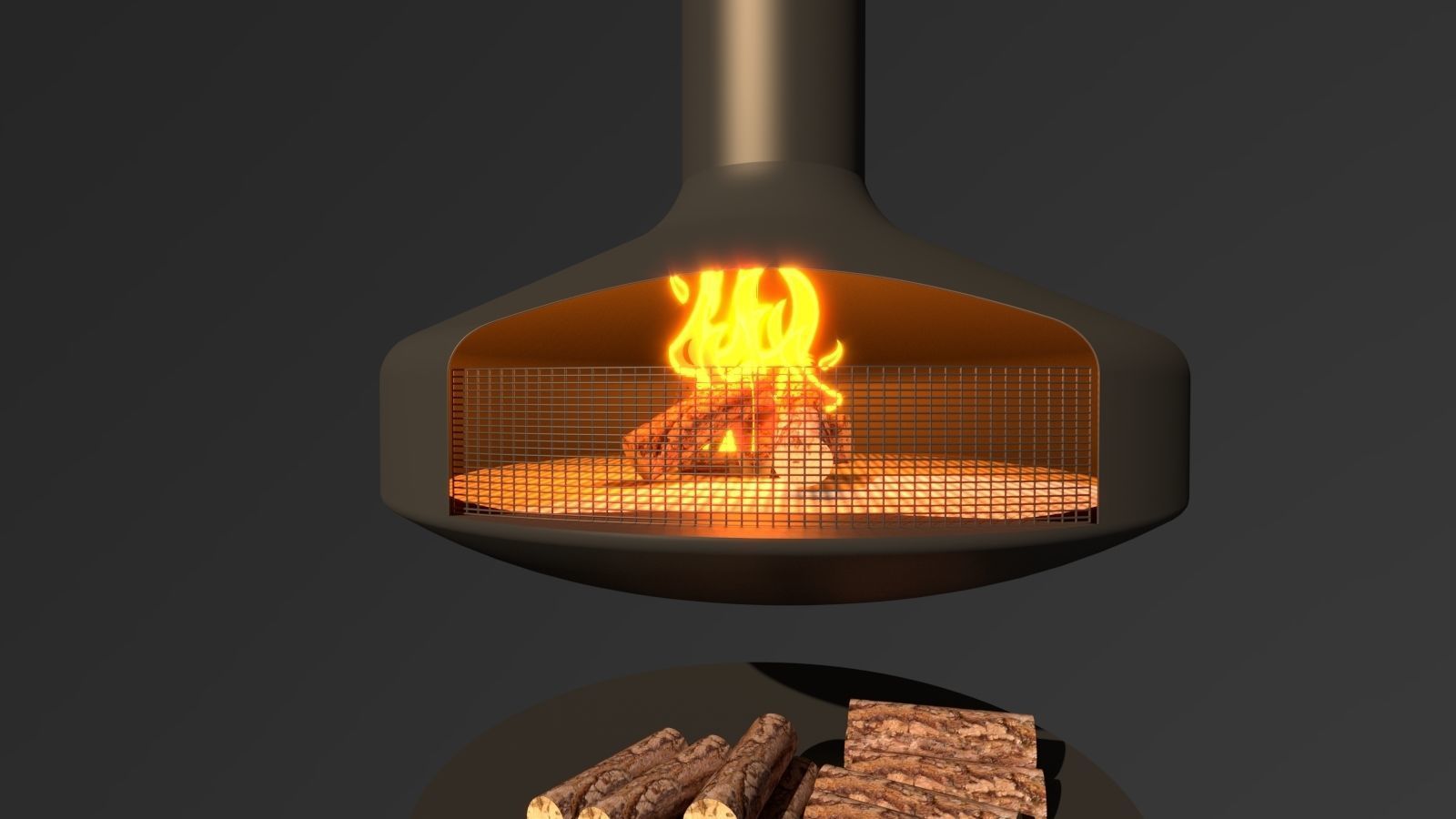 FIREPLACE candle Low-poly 3D model_20