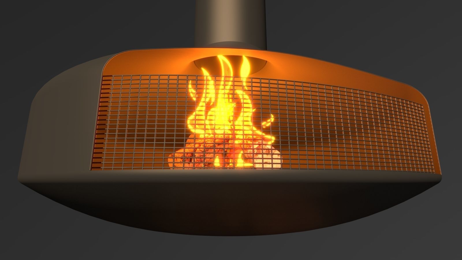 FIREPLACE candle Low-poly 3D model_6