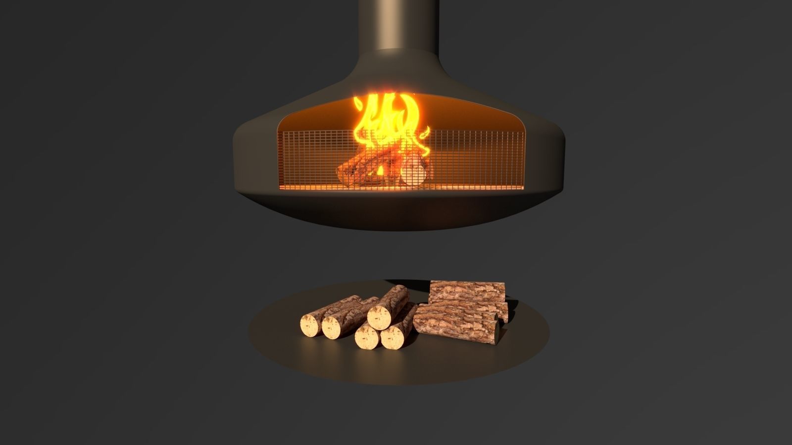 FIREPLACE candle Low-poly 3D model_7