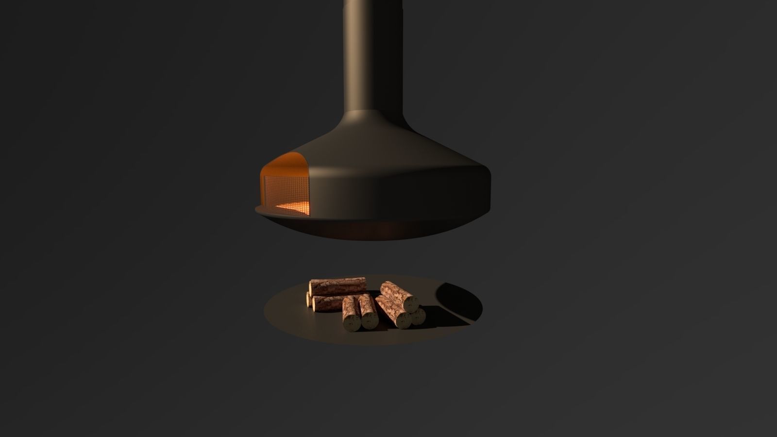 FIREPLACE candle Low-poly 3D model_3