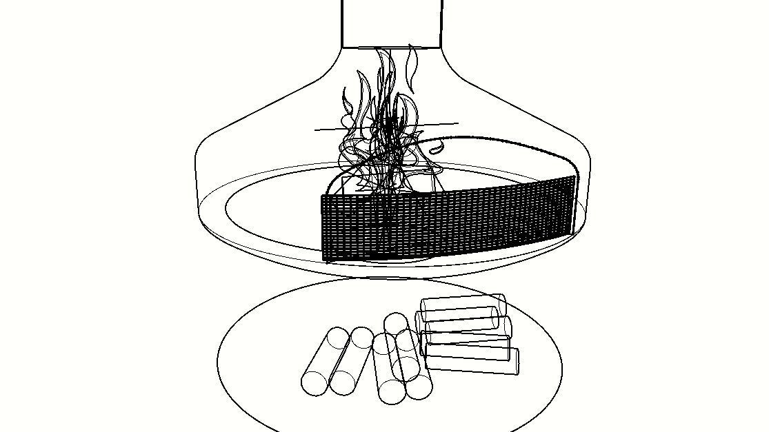 FIREPLACE candle Low-poly 3D model_40