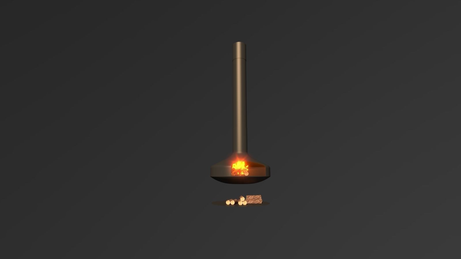 FIREPLACE candle Low-poly 3D model_14