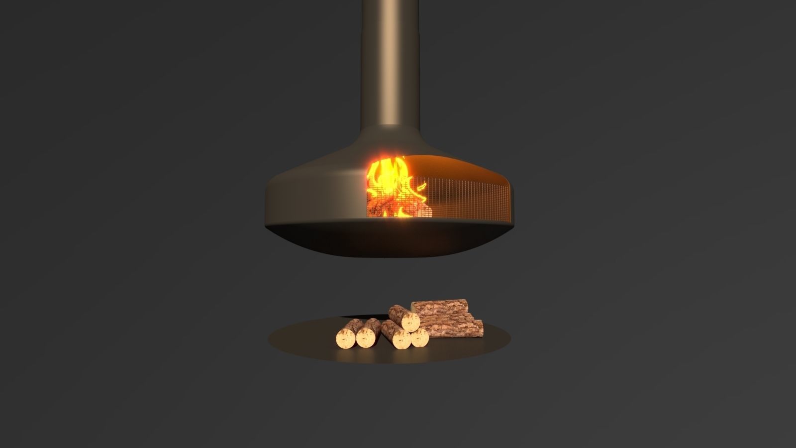 FIREPLACE candle Low-poly 3D model_8