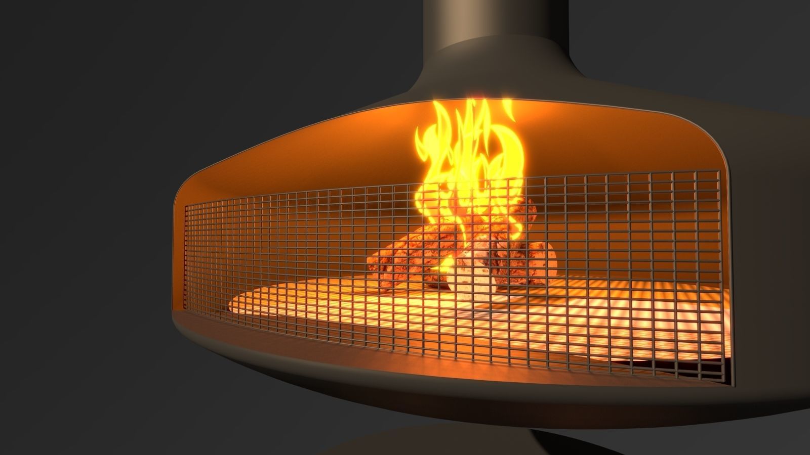 FIREPLACE candle Low-poly 3D model_5