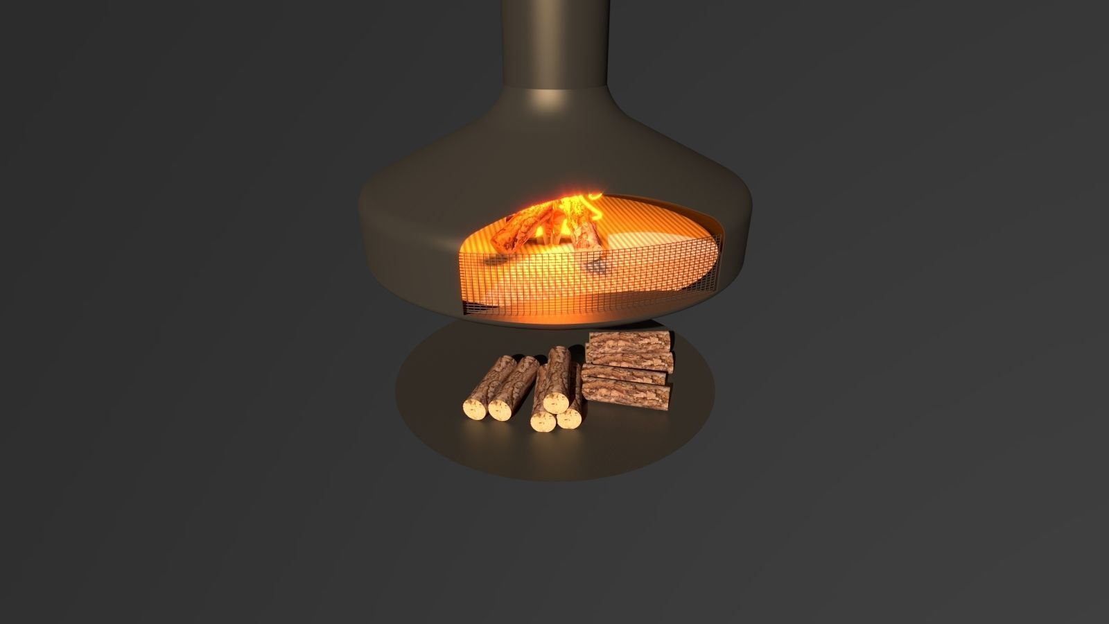 FIREPLACE candle Low-poly 3D model_9