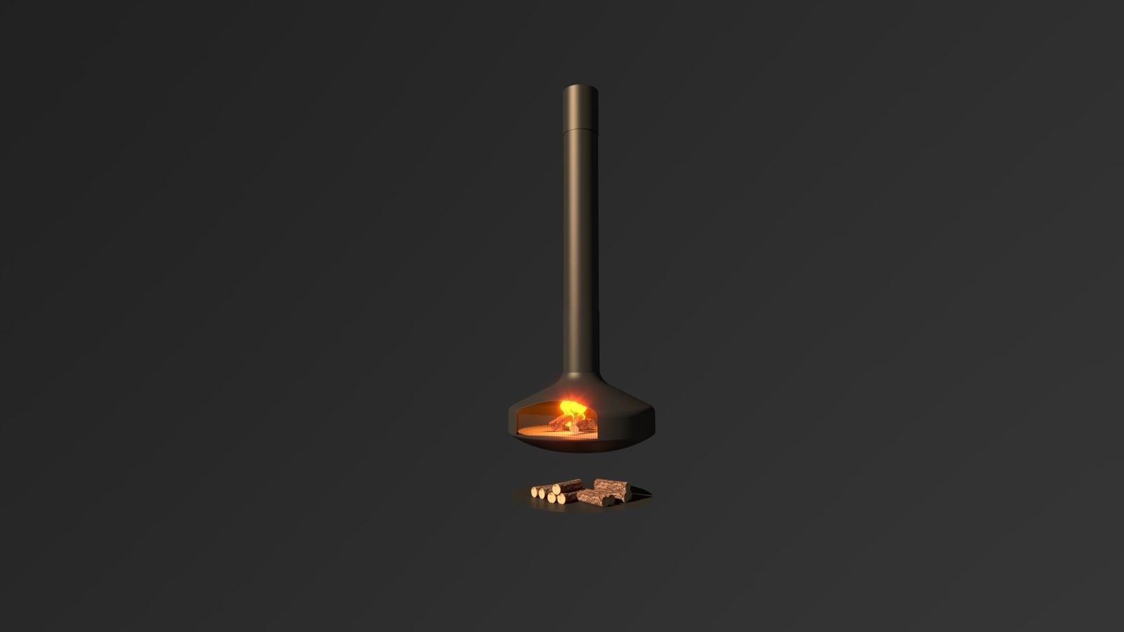 FIREPLACE candle Low-poly 3D model_13