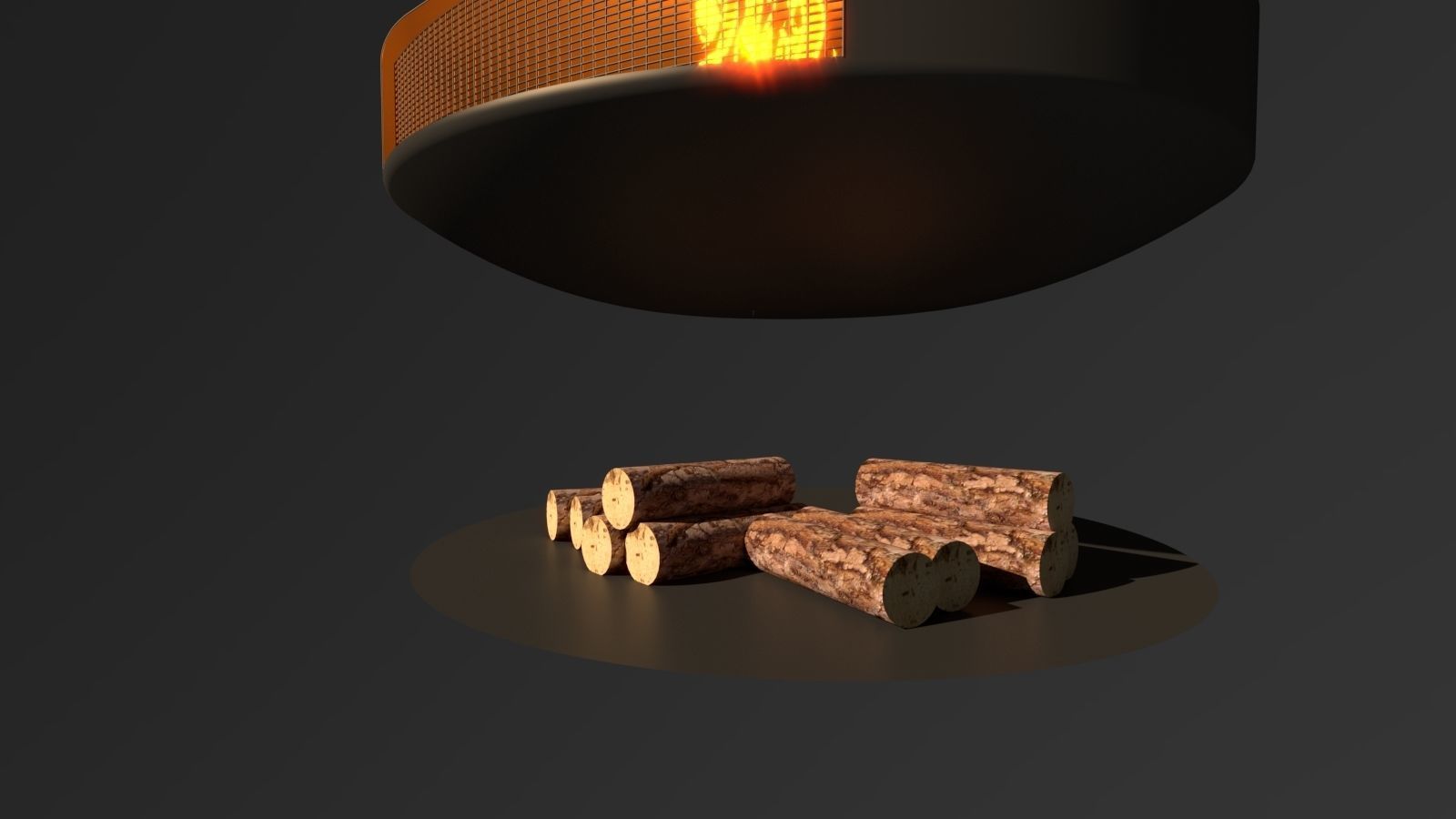 FIREPLACE candle Low-poly 3D model_22