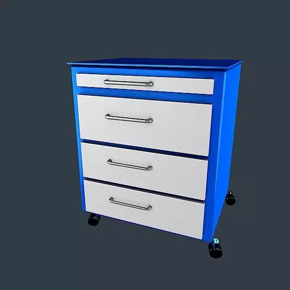 Hospital Bed Side 3D model_0