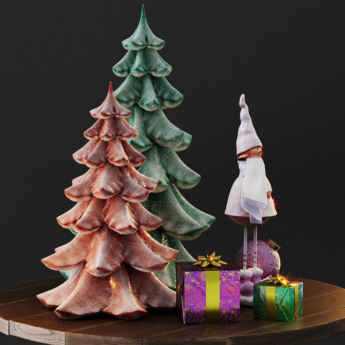 Cute christmas decor 3D model_13