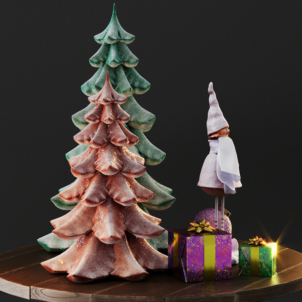 Cute christmas decor 3D model_14