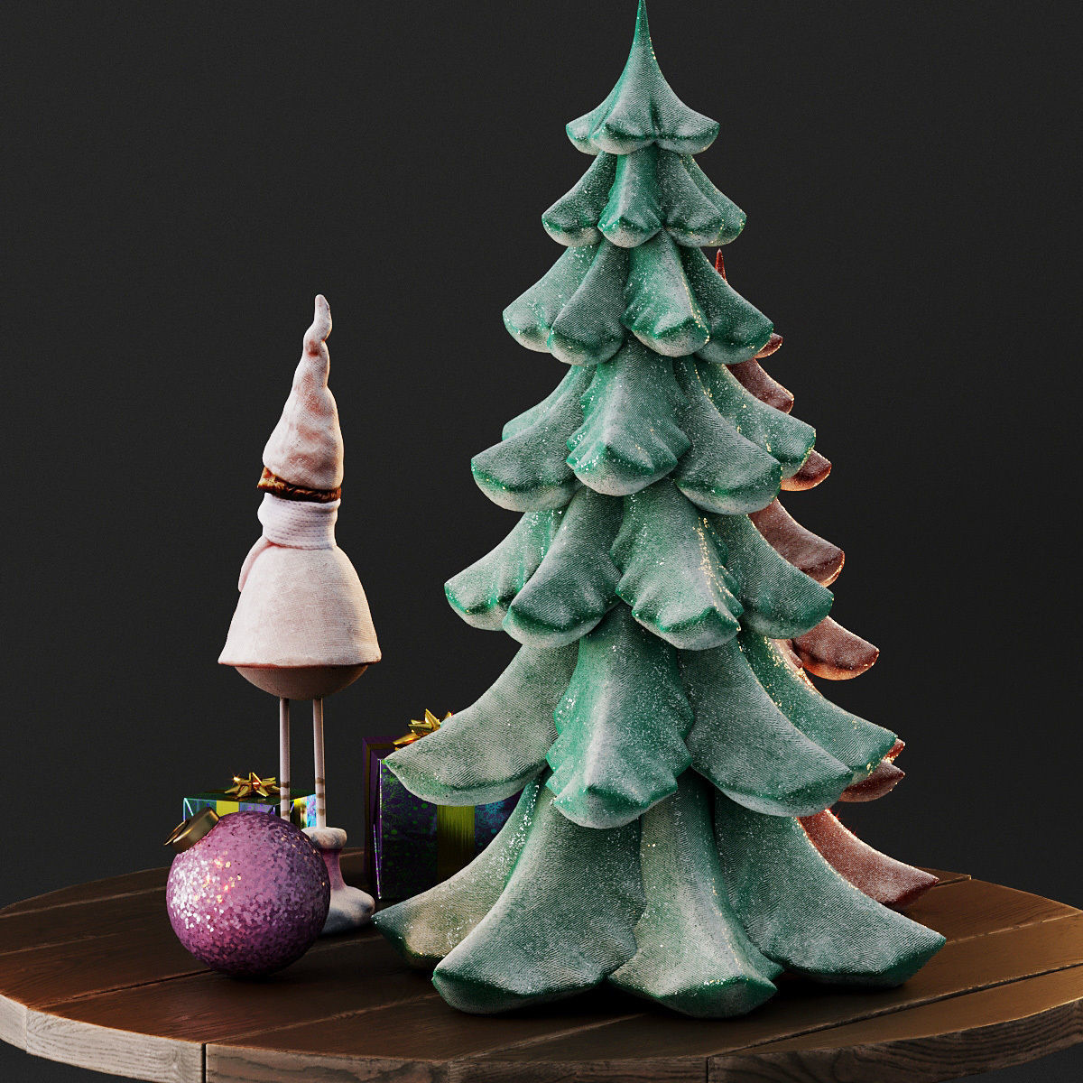 Cute christmas decor 3D model_28