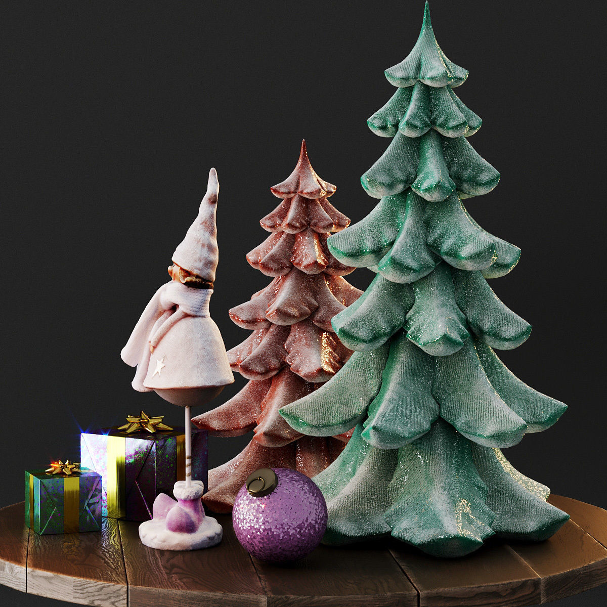 Cute christmas decor 3D model_32