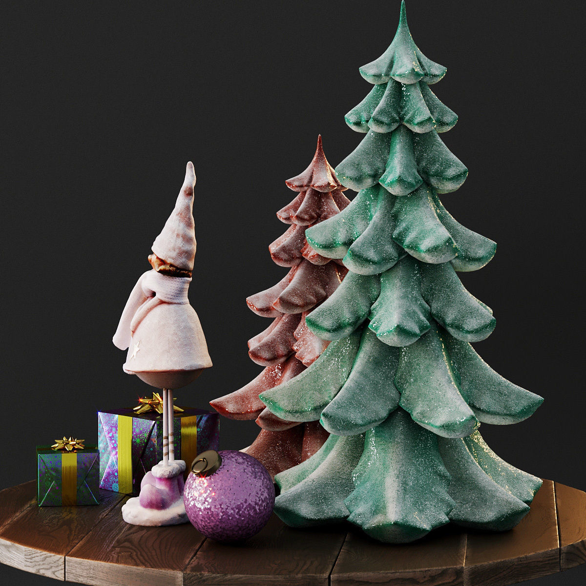 Cute christmas decor 3D model_31