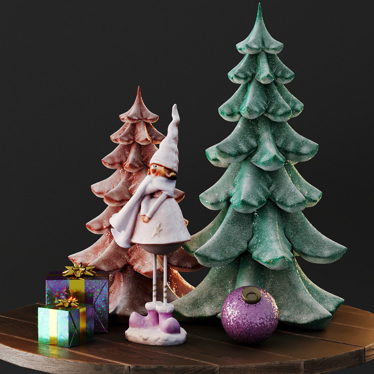Cute christmas decor 3D model_35