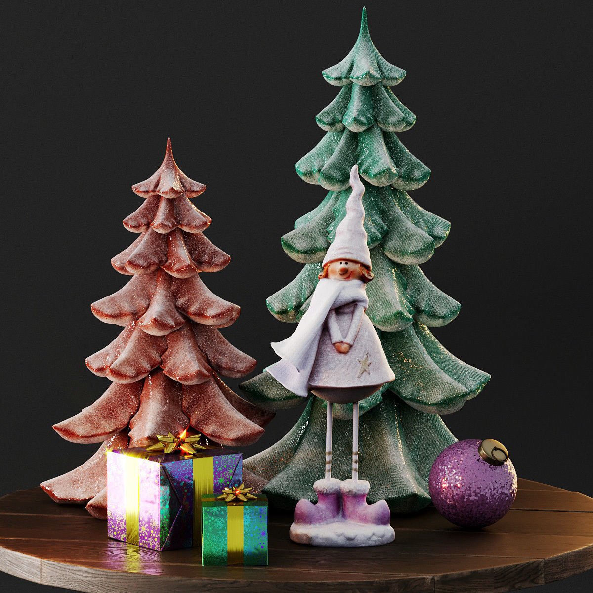 Cute christmas decor 3D model_38