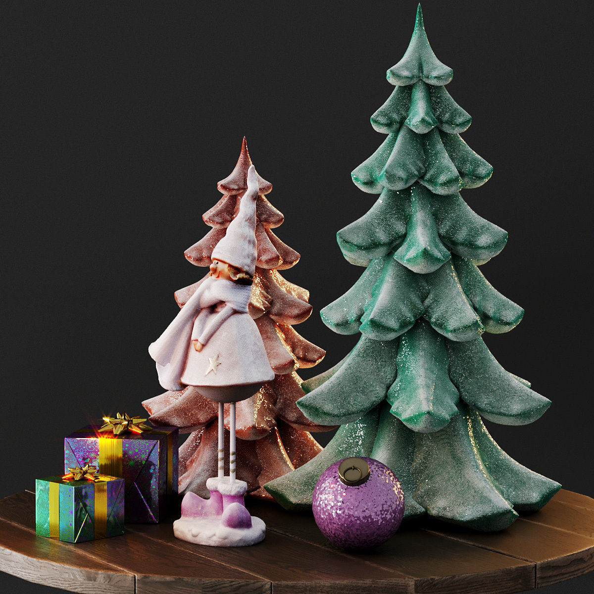 Cute christmas decor 3D model_34