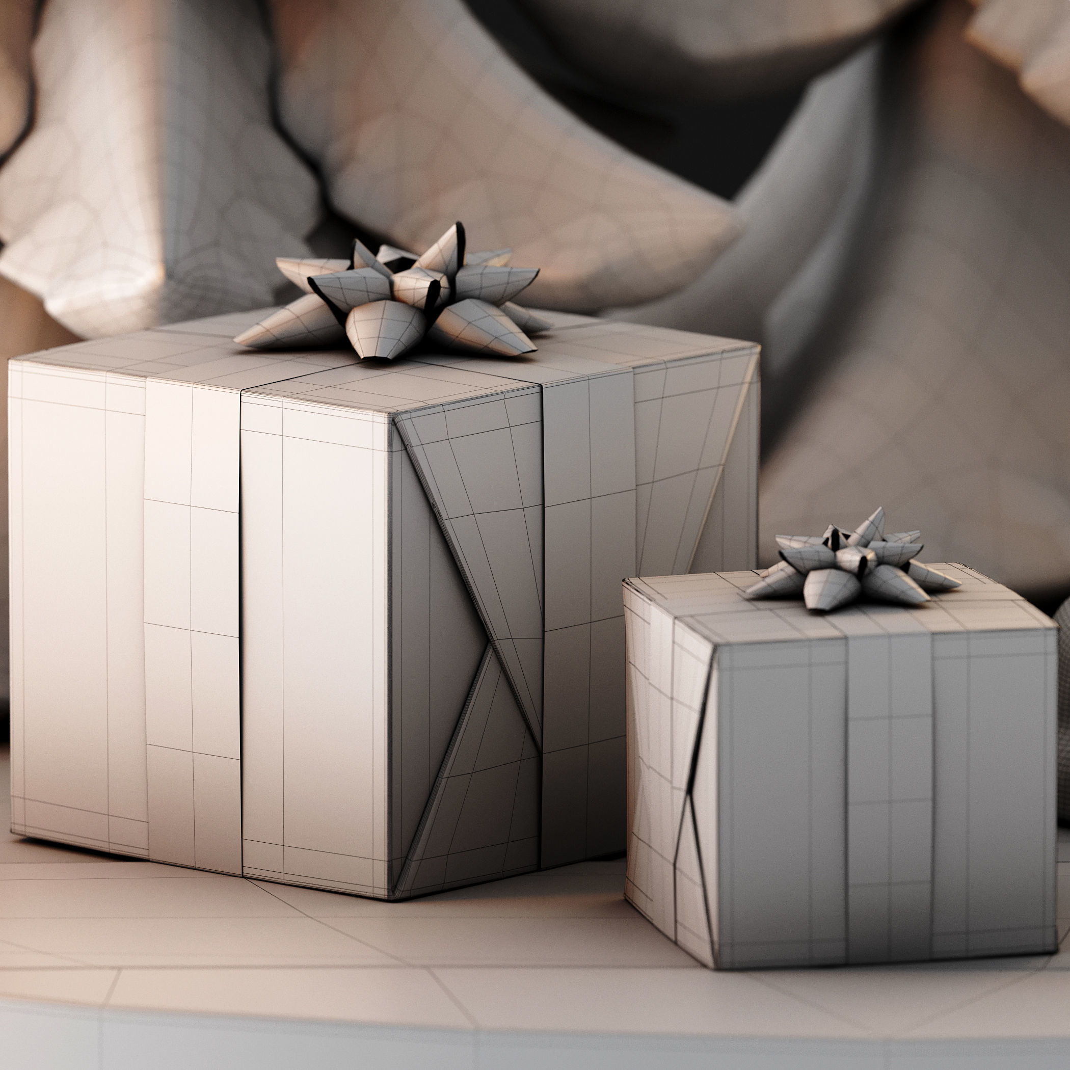 Cute christmas decor 3D model_5