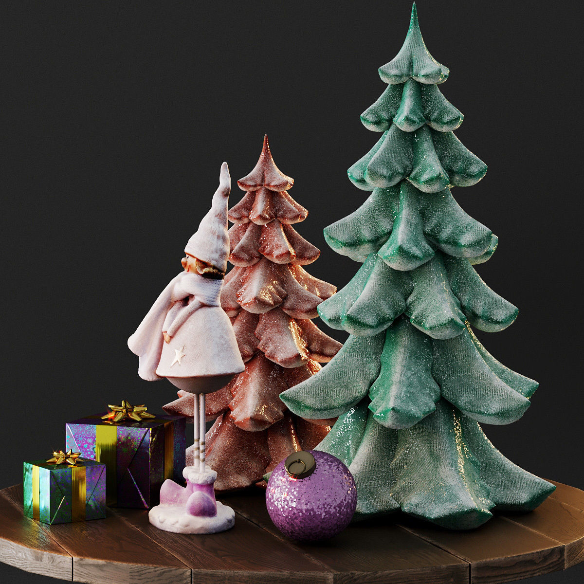 Cute christmas decor 3D model_33