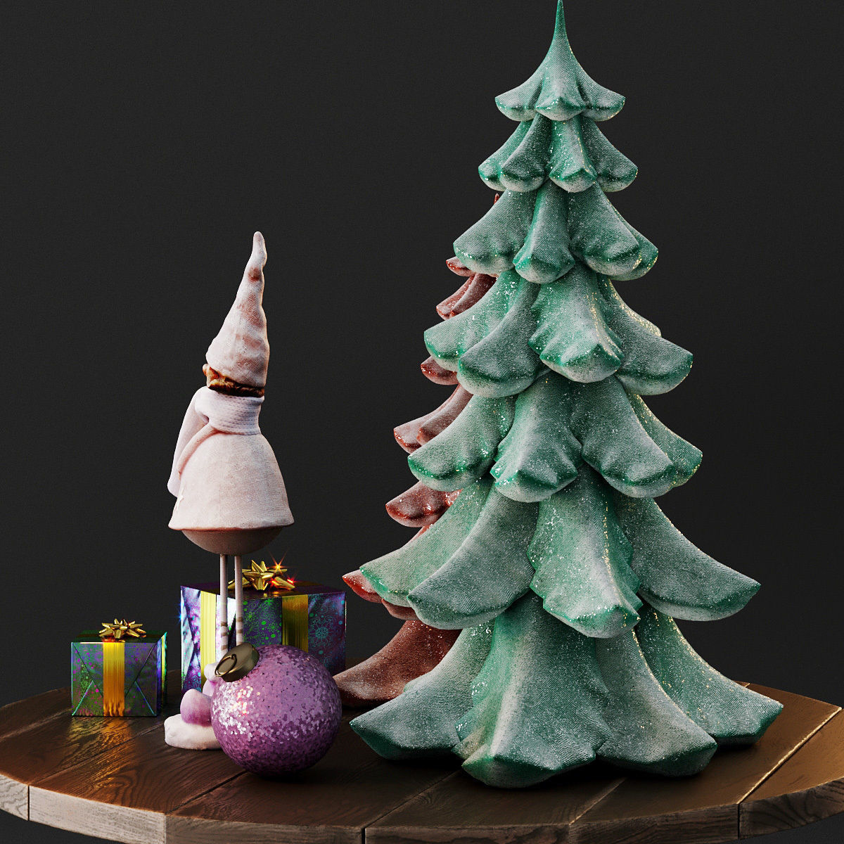Cute christmas decor 3D model_30