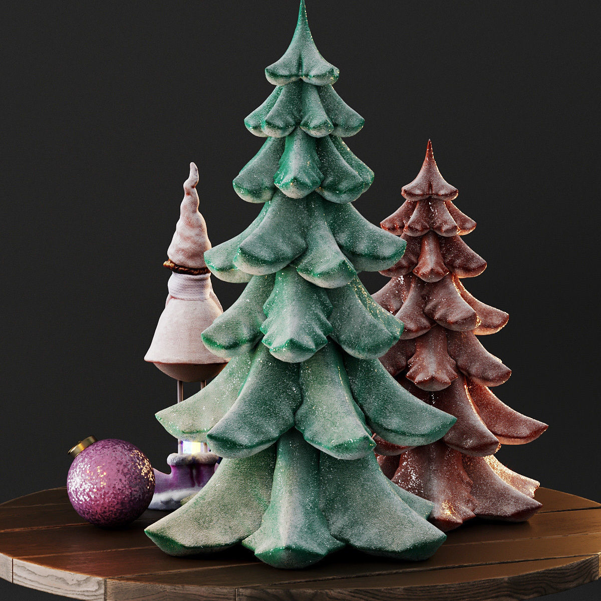 Cute christmas decor 3D model_26