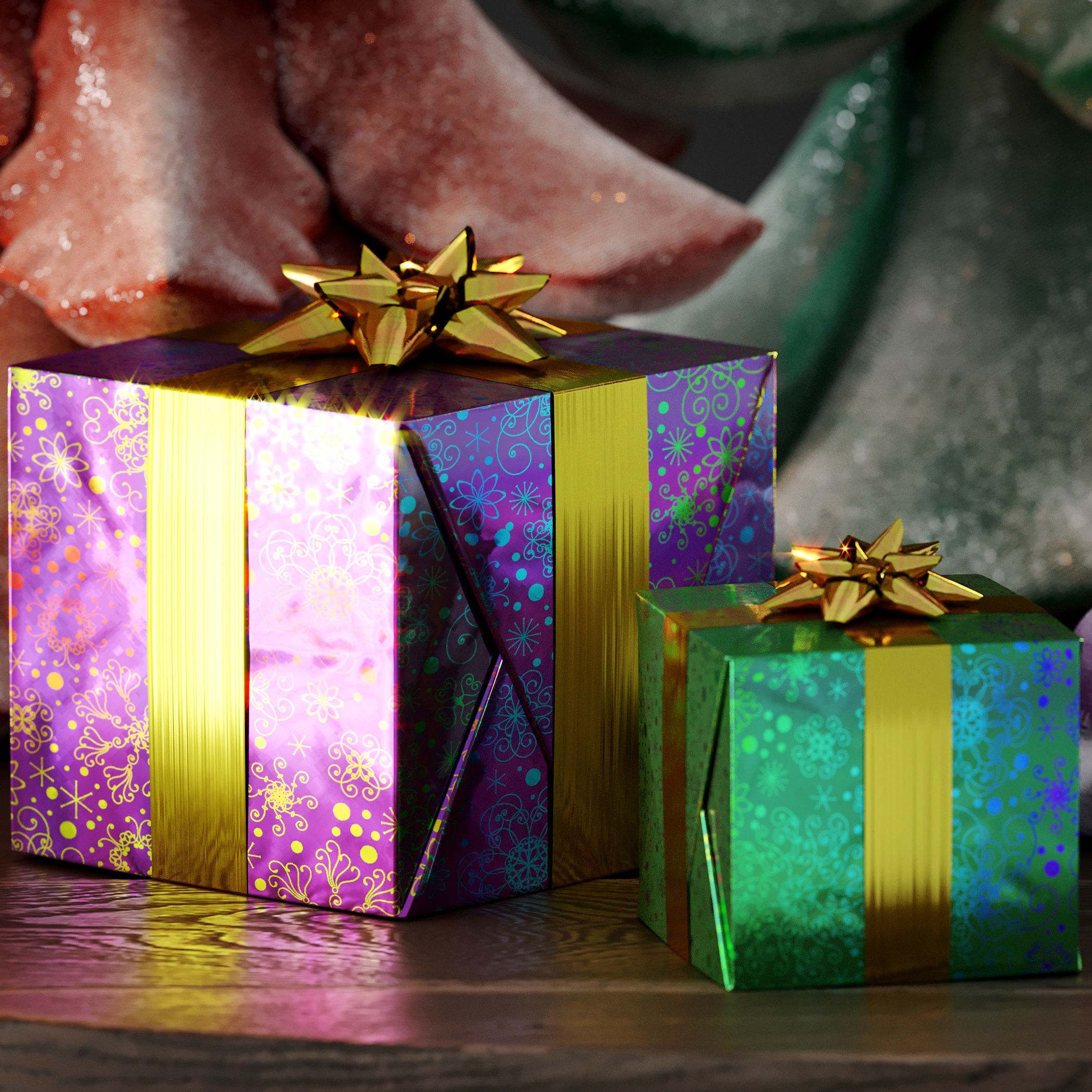 Cute christmas decor 3D model_3