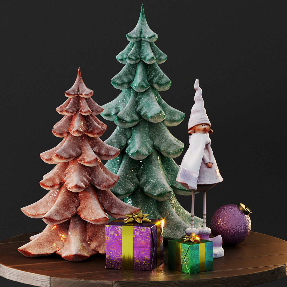Cute christmas decor 3D model_11