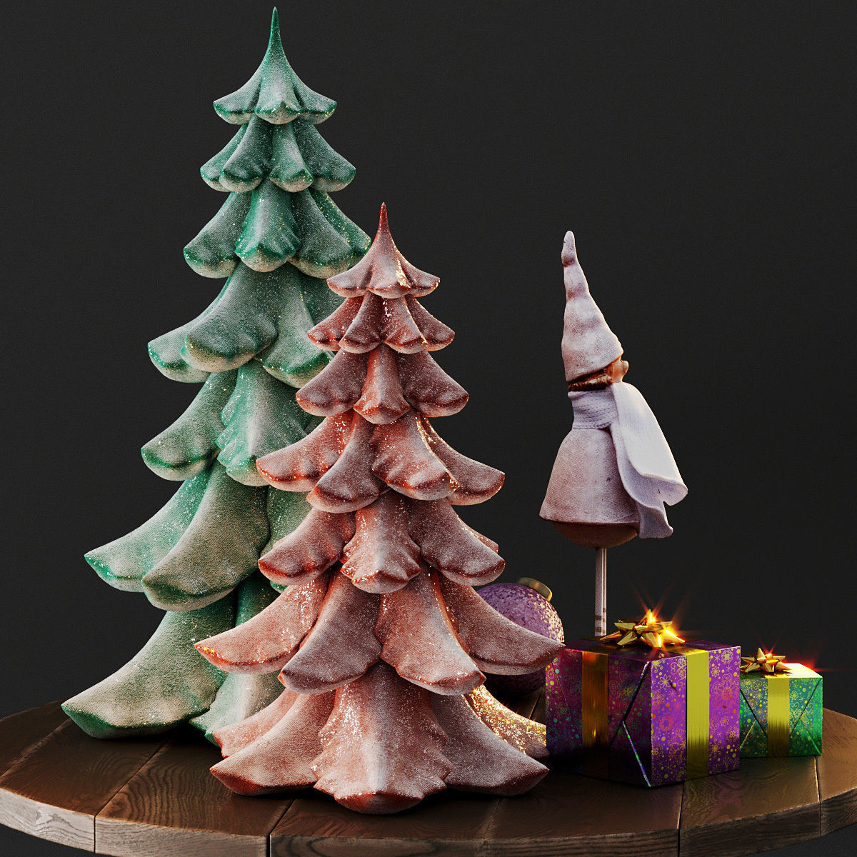 Cute christmas decor 3D model_16