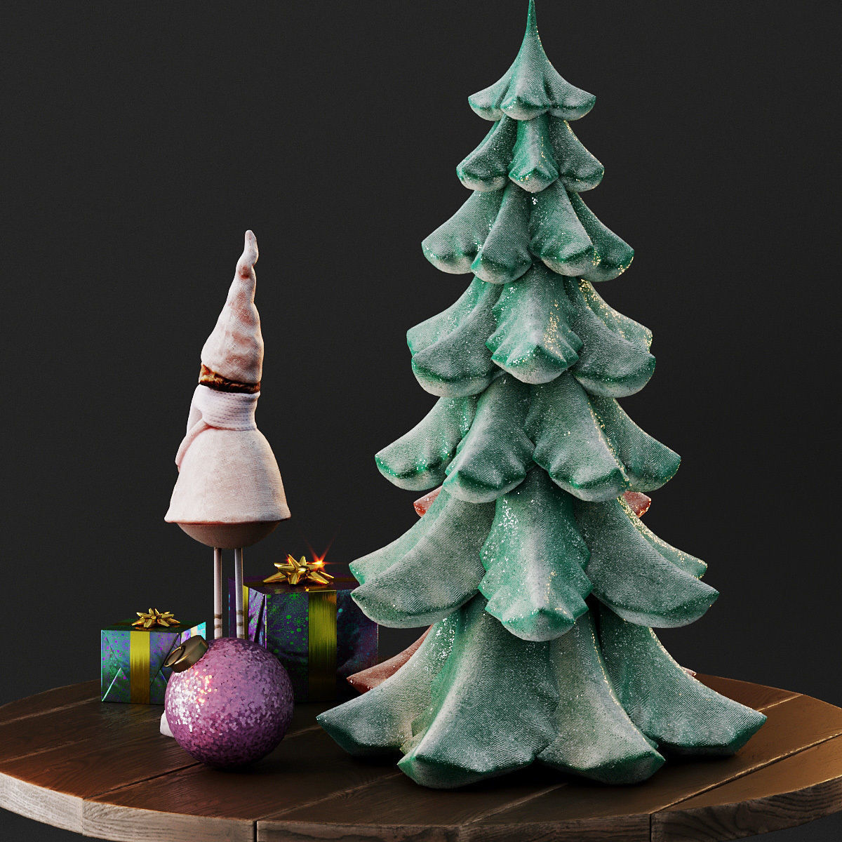 Cute christmas decor 3D model_29
