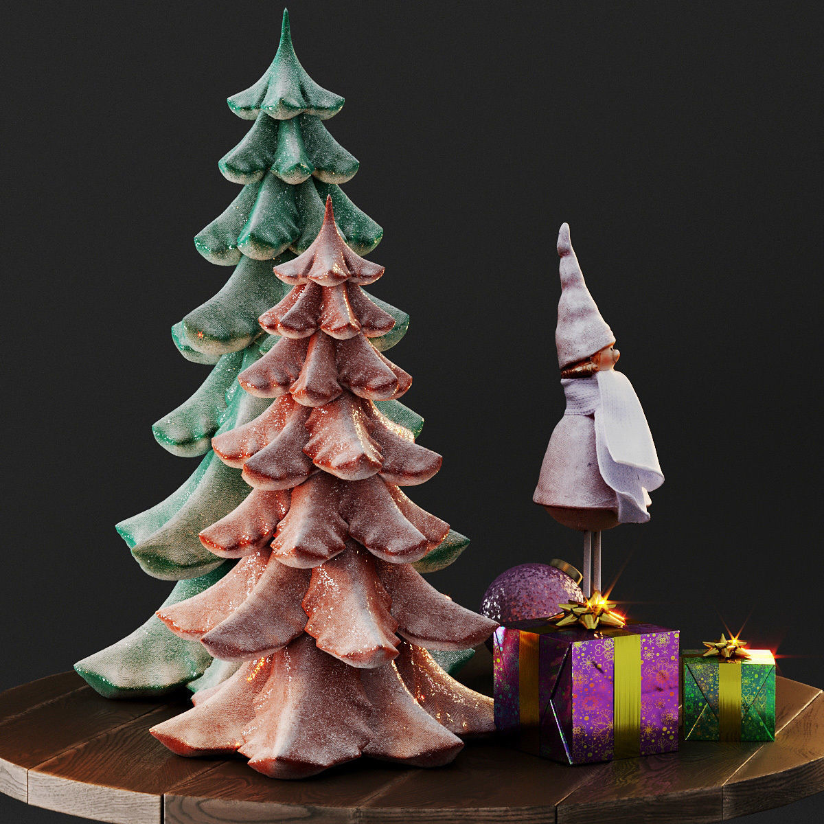 Cute christmas decor 3D model_15