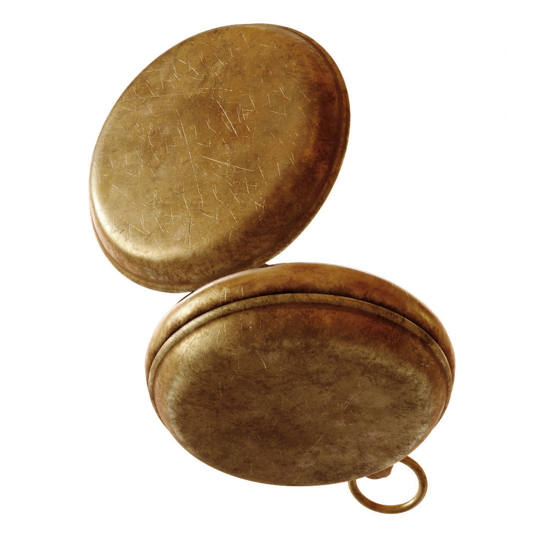 Vintage Brass Compass 4  3D model with PBR textures Low-poly 3D model_8