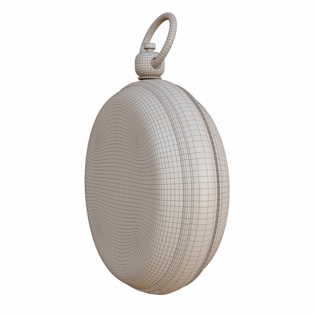 Vintage Brass Compass 4  3D model with PBR textures Low-poly 3D model_17