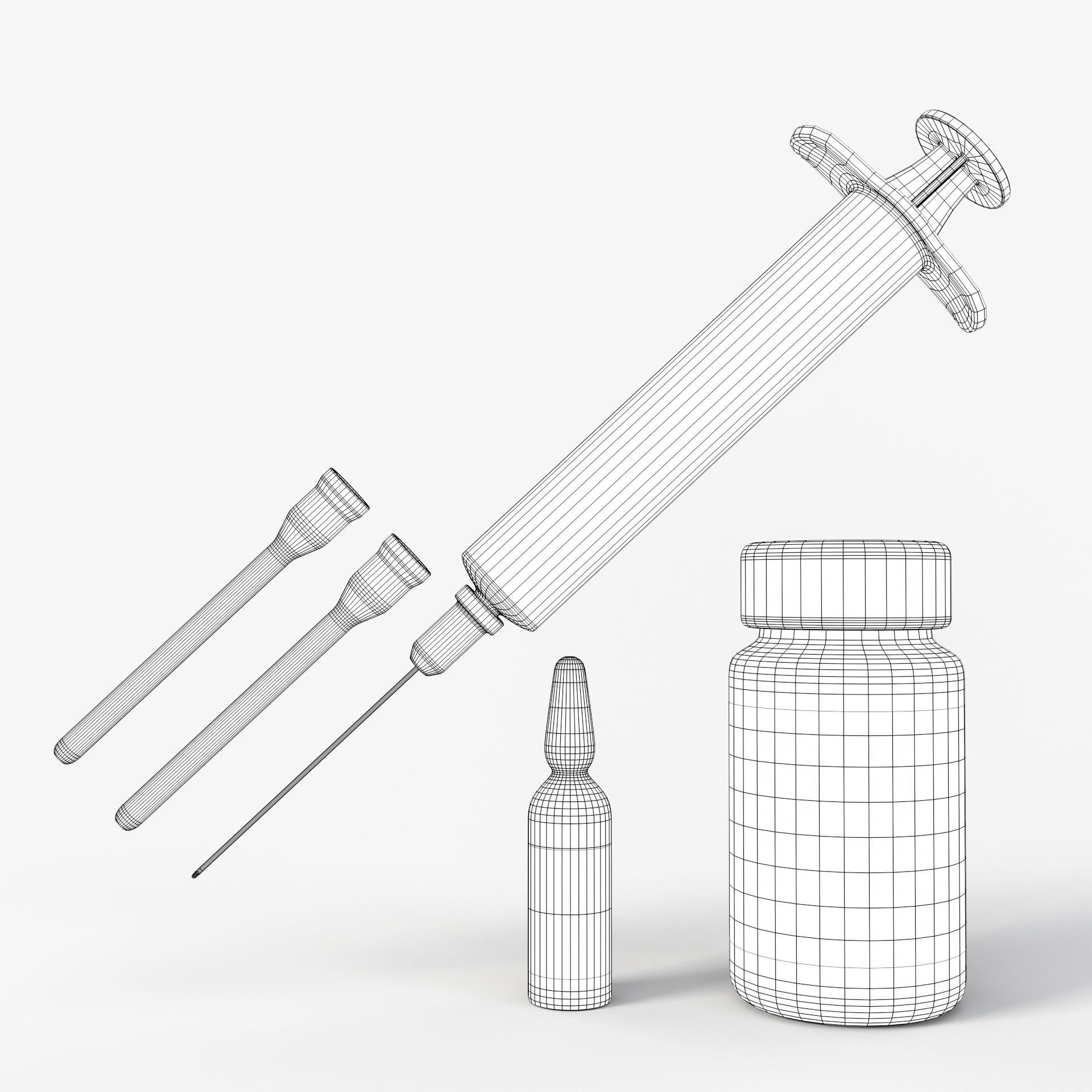 Vaccine Set with PBR Textures 3D model_11