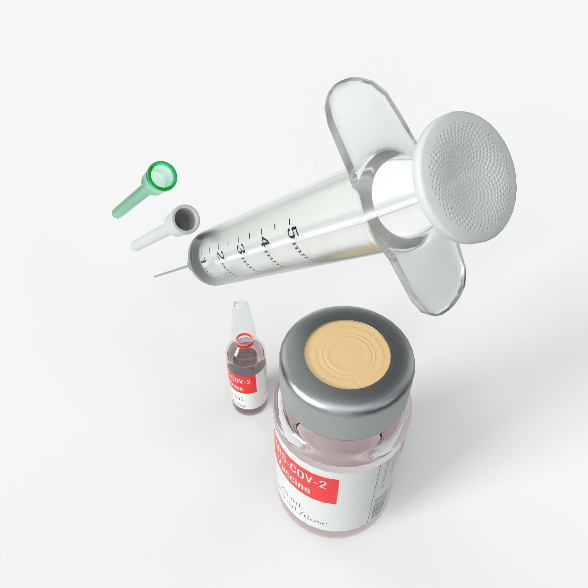 Vaccine Set with PBR Textures 3D model_6