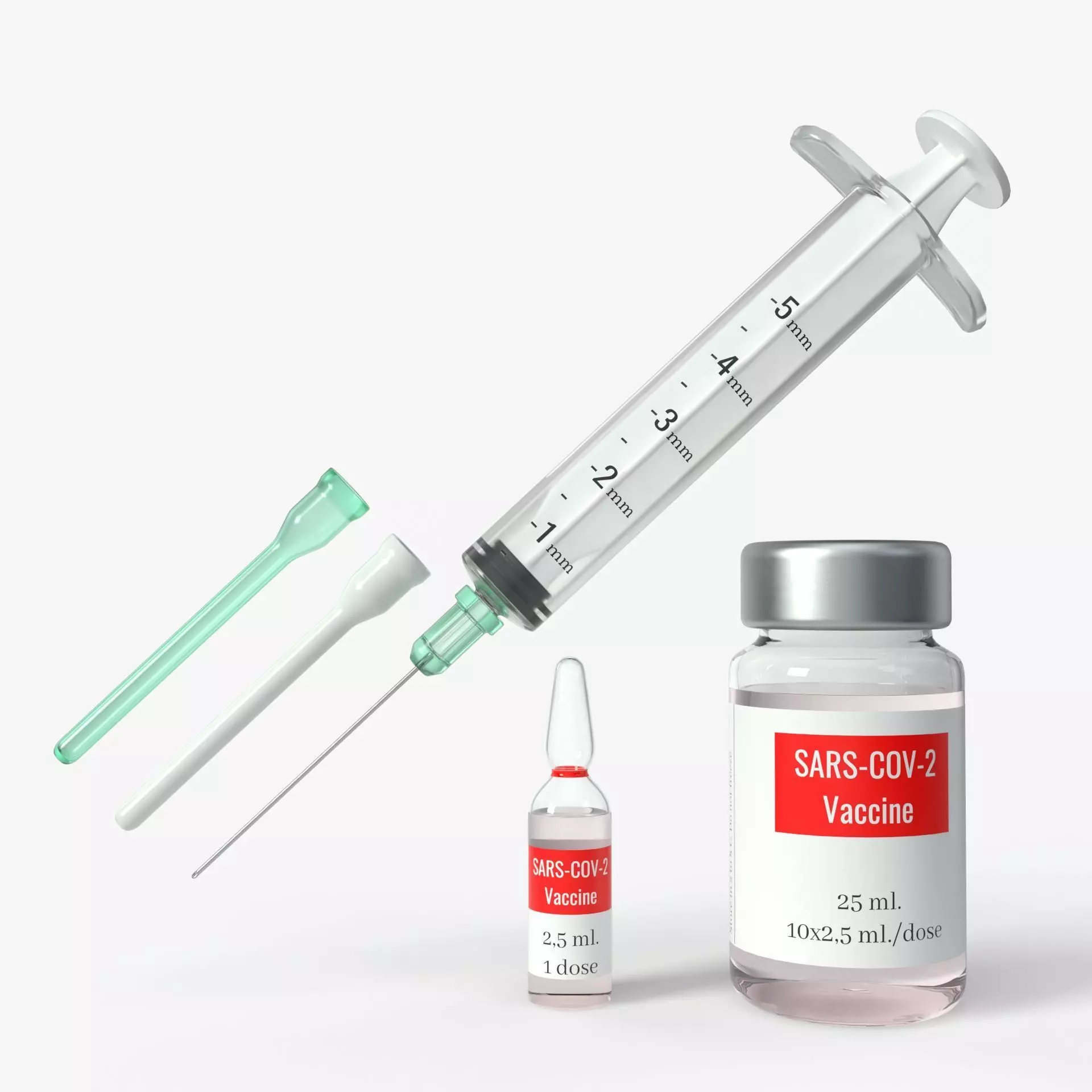 Vaccine Set with PBR Textures 3D model_0