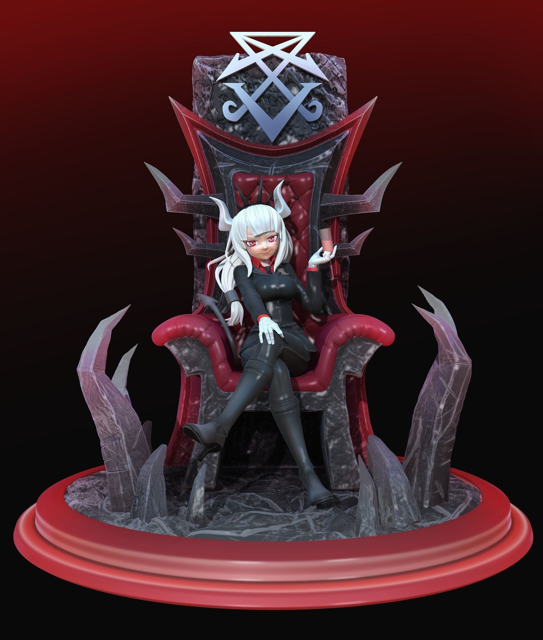 Helltaker lucifer 3D print model_7