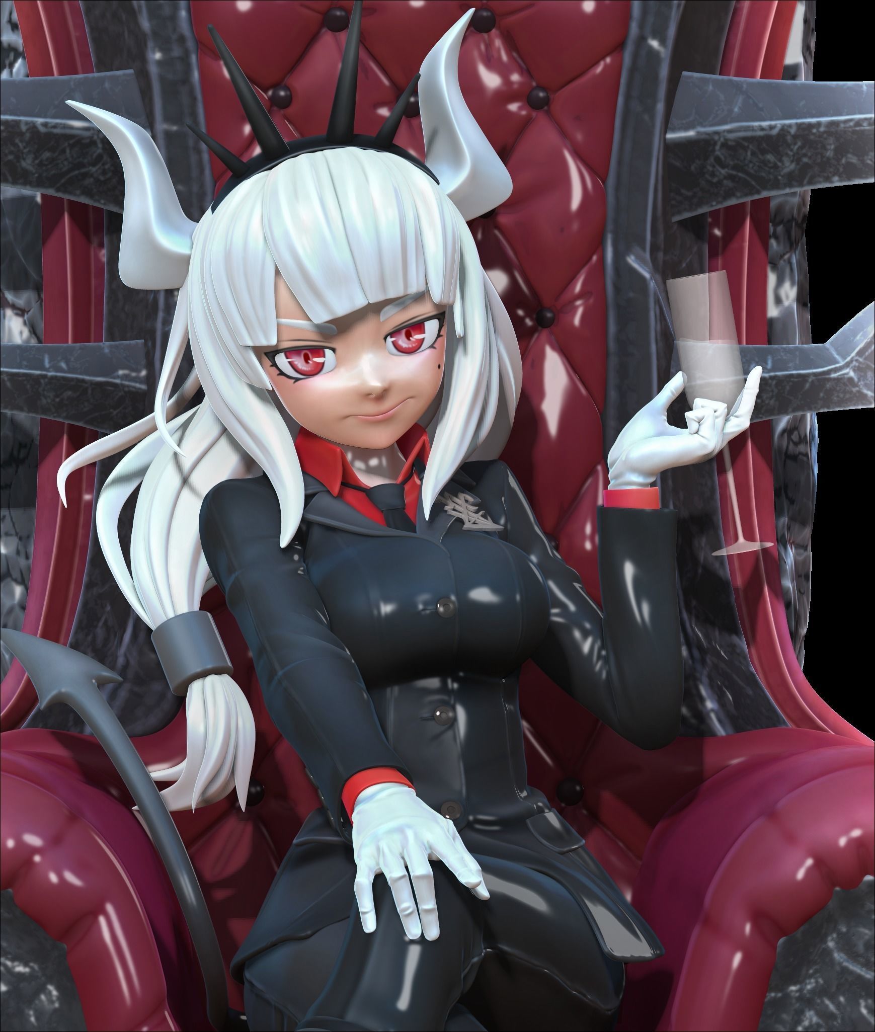 Helltaker lucifer 3D print model_5