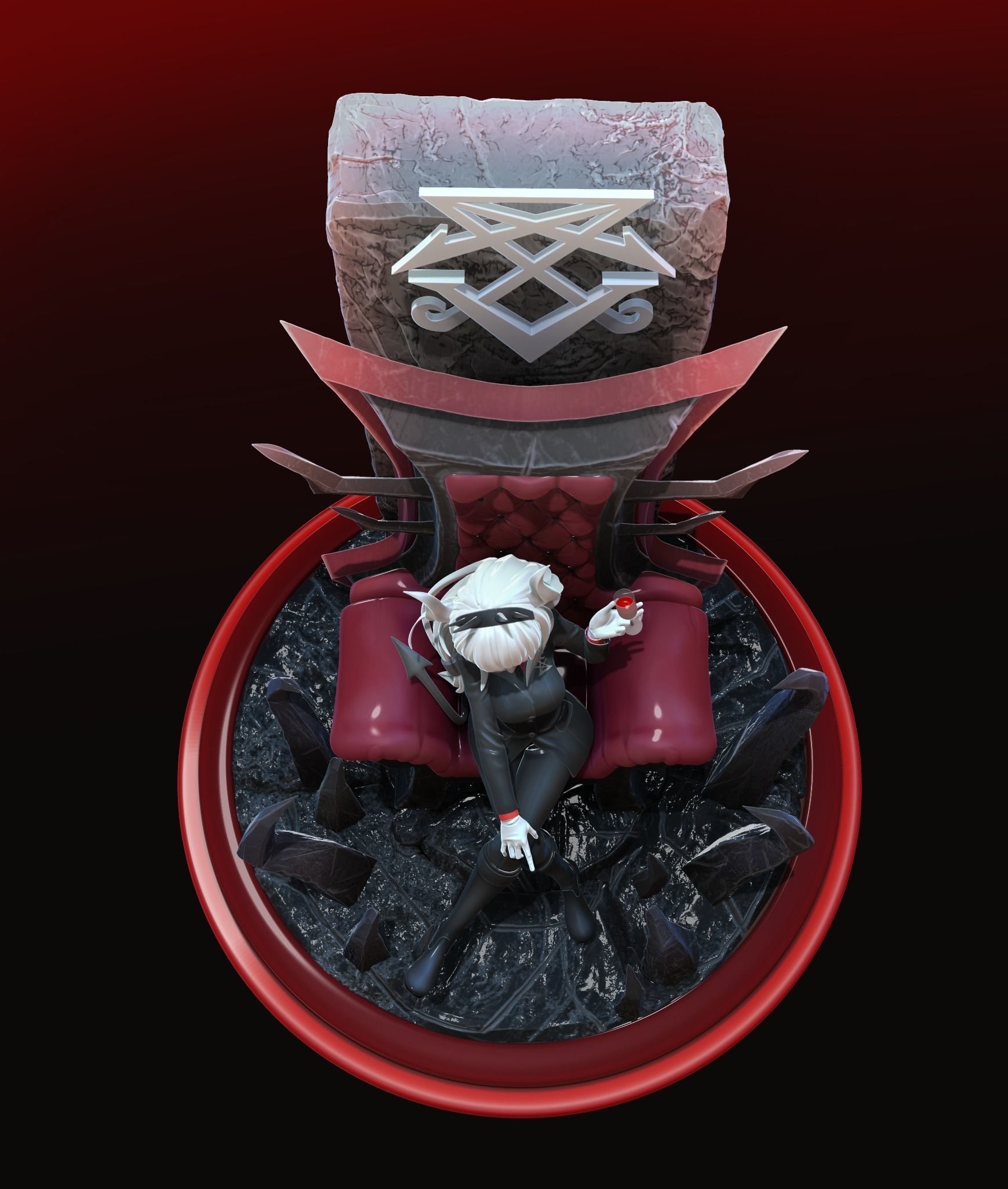 Helltaker lucifer 3D print model_8