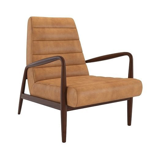 West Elm Wilder Leather Chair 3D model