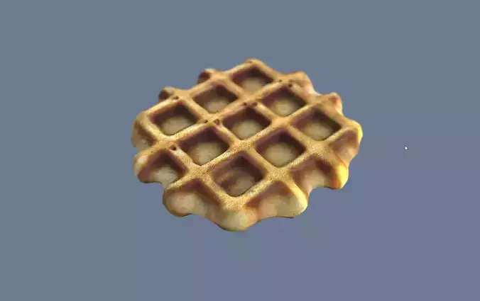 Waffle 3D Model Low-poly 3D model