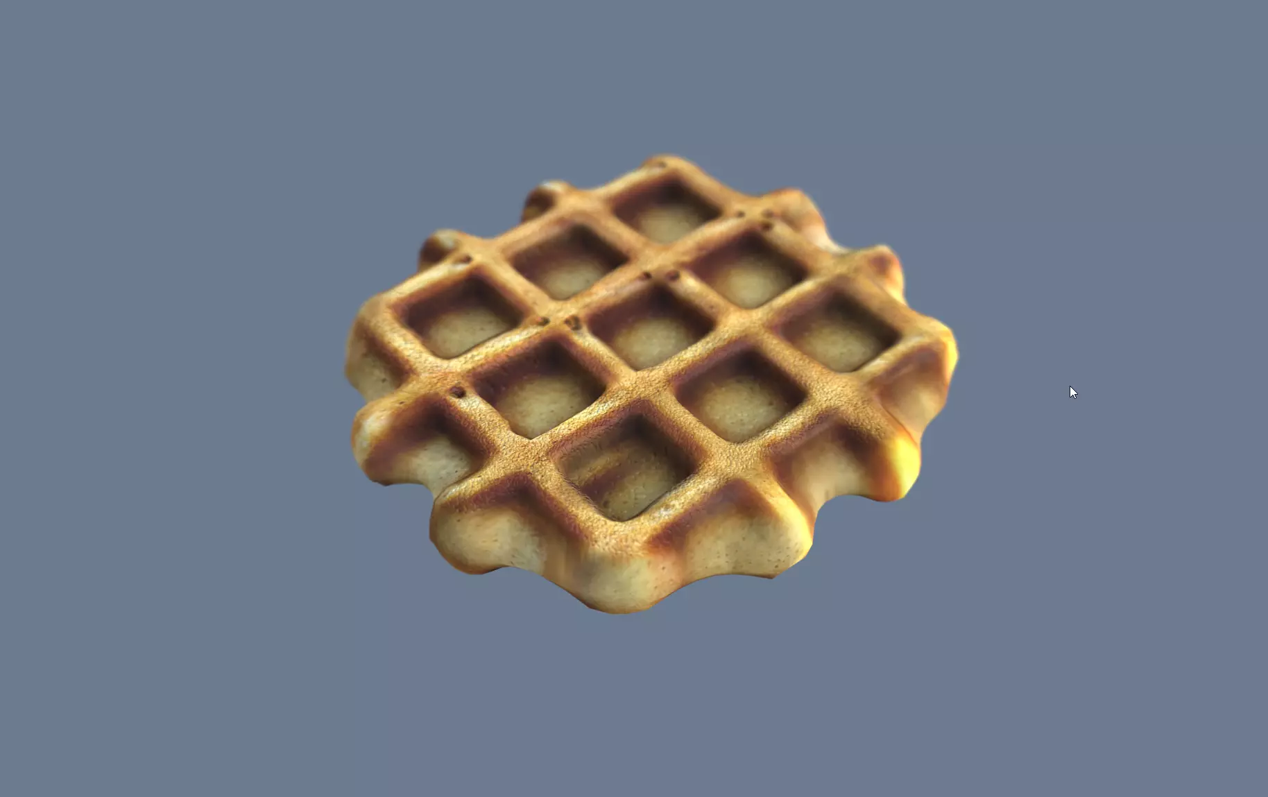 Waffle 3D Model Low-poly 3D model_0